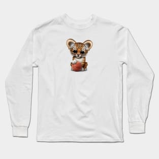 Tiger Cub Playing With Basketball Long Sleeve T-Shirt